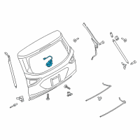 OEM 2019 Ford Escape Latch Diagram - GJ5Z-7443150-B