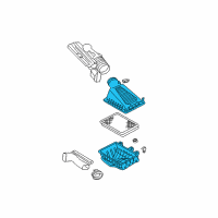 OEM 2005 Lincoln LS Air Cleaner Assembly Diagram - 3W4Z-9600-AA