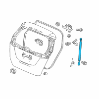 OEM Honda Stay Assembly, Driver Side Tailgate Open Diagram - 74870-T5C-J01