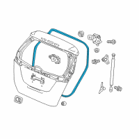 OEM 2016 Honda Fit Weatherstrip, Tailgate Diagram - 74440-T5A-003