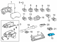 OEM 2021 Toyota Venza Hazard Switch Diagram - 84332-48070