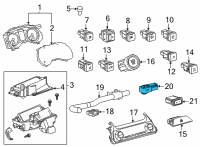 OEM 2022 Toyota Venza Interior Lamp Diagram - 81080-42040