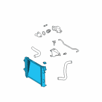 OEM 2008 Toyota 4Runner Radiator Assembly Diagram - 16400-31354