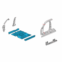 OEM 2004 Honda CR-V Floor, FR. Diagram - 65100-S9A-A01ZZ