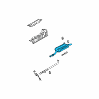 OEM 2002 Honda Civic Muffler Set, Exhuast Diagram - 18030-S5D-A11