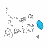 OEM 2002 Pontiac Aztek Shield, Rear Parking Brake (RH) Diagram - 18044590