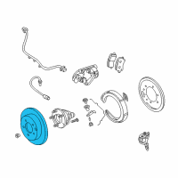 OEM 2001 Pontiac Aztek Rear Brake Rotor Assembly Diagram - 19149233