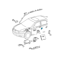 OEM 2011 Toyota Camry Side Sensor Diagram - 89831-06050