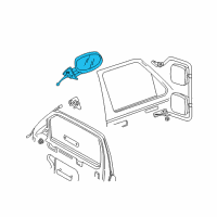 OEM 2001 Dodge Ram 2500 Van Mirror-Outside Rearview Diagram - 55346946AF