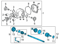 OEM Cadillac CT5 Axle Assembly Diagram - 84492521