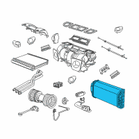 OEM 2000 BMW 528i Automatic Air Conditioning Evaporator Diagram - 64-11-8-363-782