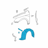 OEM 2010 Scion tC Fender Liner Diagram - 53875-21060