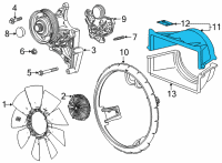 OEM 2020 Chevrolet Silverado 3500 HD Upper Shroud Diagram - 84943756