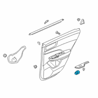 OEM 2020 Honda Clarity Switch Assembly, Rear Power Window Diagram - 35770-TRV-A11