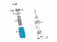 OEM Ford Bronco SPRING - FRONT Diagram - MB3Z-5310-D