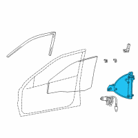 OEM 2001 Kia Optima Regulator -Front Door Power Window Diagram - 824033C010