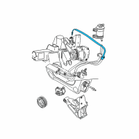 OEM 2001 Ford Explorer Power Steering Hose Diagram - F87Z3A713GA