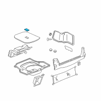 OEM 2003 Cadillac DeVille Handle-Rear Compartment Spare Wheel Stowage Diagram - 25693374