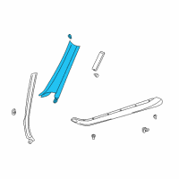 OEM Lexus SC430 Garnish, Front Pillar, RH Diagram - 62210-24060-A0