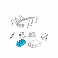 OEM 1995 Ford Contour Coil Assembly Diagram - F5SZ-12029-B