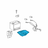 OEM 2002 Chevrolet Corvette Battery Tray Diagram - 10268430