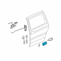 OEM 2007 Chevrolet Uplander Handle, Outside Diagram - 10322222