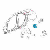 OEM 2014 Cadillac CTS Fuel Pocket Diagram - 25954934