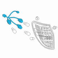 OEM Toyota Socket & Wire Diagram - 81555-42130