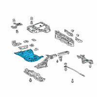 OEM 2014 Toyota Prius Plug-In Rear Floor Pan Diagram - 58311-47091