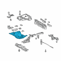 OEM Toyota Prius Plug-In Rear Floor Pan Diagram - 58311-47091