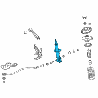 OEM 2003 Kia Rio Front Shock Absorber Assembly, Right Diagram - 54660FD050