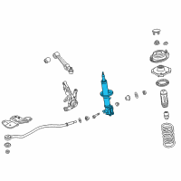 OEM Kia Rio Front Shock Absorber Assembly, Right Diagram - 0K32B34700