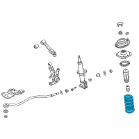 OEM 2004 Kia Rio Spring-Coil, Front Diagram - 54630FD050DS