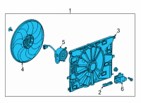 OEM 2021 Chevrolet Trailblazer Fan Module Diagram - 60004615