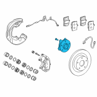 OEM Lexus RC300 Front Axle Hub Sub-Assembly, Left Diagram - 43550-30051