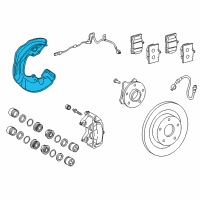 OEM 2014 Lexus GS450h Cover, Disc Brake Dust Diagram - 47781-30260