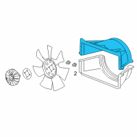 OEM 2012 GMC Sierra 2500 HD Upper Shroud Diagram - 23375455