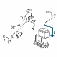 OEM 2017 Buick Encore Retainer Asm-Battery Hold Down Diagram - 95492643