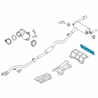 OEM 2017 BMW 330i GT xDrive Heat Shield, Rear Silencer Diagram - 51-48-7-325-309