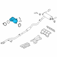OEM BMW 335i xDrive Front Exhaust Pipe Diagram - 18-32-8-603-875