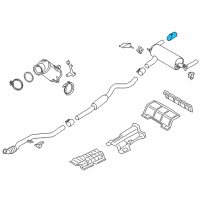 OEM BMW M235i xDrive Tailpipe Trim, Black Chrome Diagram - 18-30-7-610-633