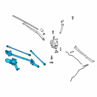 OEM 2019 Infiniti QX50 Drive Assy-Windshield Wiper Diagram - 28800-5NA0A