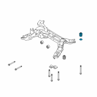 OEM Ford Police Interceptor Utility Suspension Crossmember Rear Bushing Diagram - BB5Z-5872-B