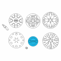 OEM 2020 Nissan Titan Disc Wheel Ornament Diagram - 40342-9FT0A