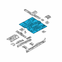 OEM Hyundai Santa Fe Panel-Center Floor Diagram - 65111-0W000