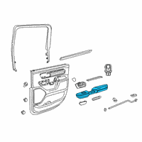 OEM 2020 Ram 1500 Rear Door Trim Armrest Diagram - 6EE832N1AD