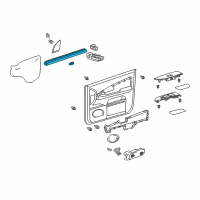 OEM 2008 Lexus RX400h Weatherstrip, Front Door Glass, Inner RH Diagram - 68171-48032