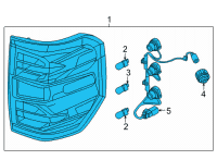 OEM 2022 Ford Maverick LAMP ASY - REAR, STOP AND FLAS Diagram - NZ6Z-13404-A