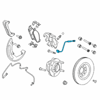 OEM 2014 Ford Flex Brake Hose Diagram - DG1Z-2078-F