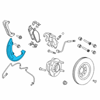 OEM Lincoln MKS Splash Shield Diagram - DG1Z-2K004-A